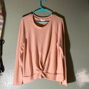 New, never worn soft sweater with front tie.